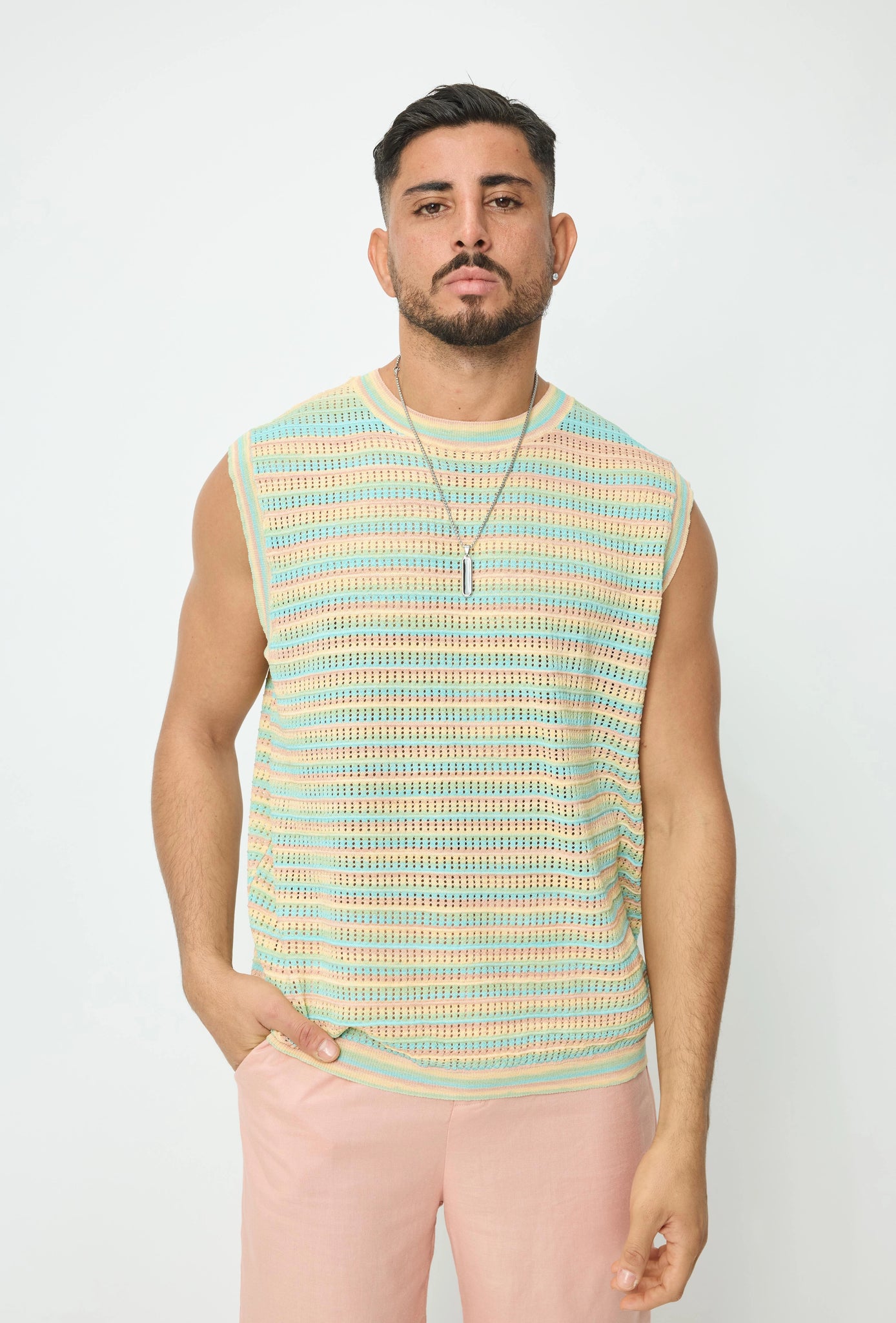 Gestreept tanktop T-shirt