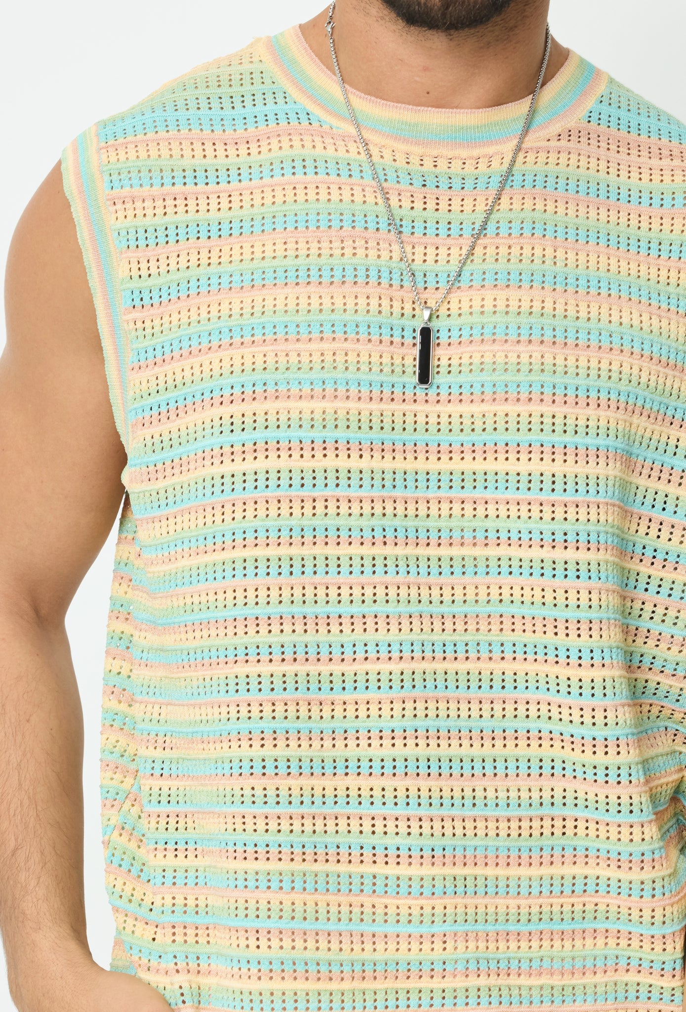 Gestreept tanktop T-shirt - Afbeelding 6