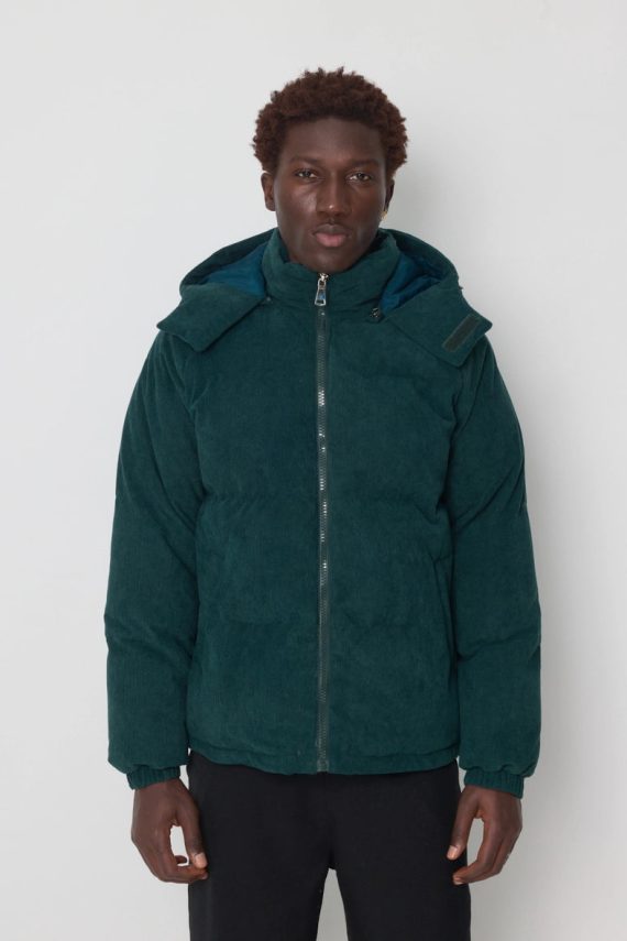 Oversized gewatteerde gestreepte jas