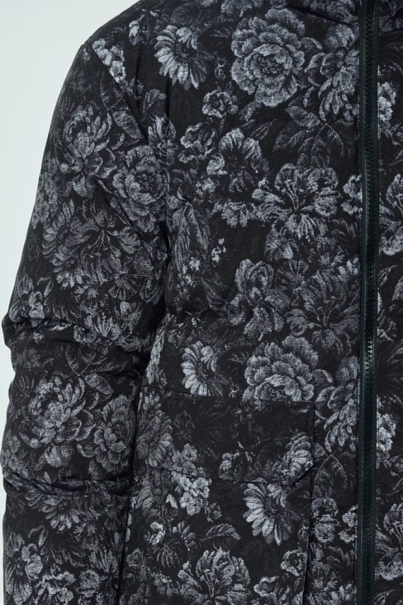 Gewatteerd jack met bloemenprint