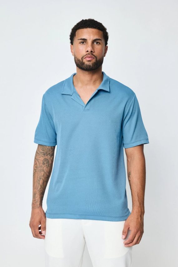 Effen poloshirt met korte mouwen