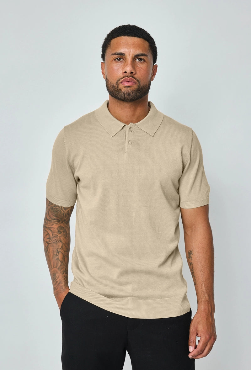 Polo boutonné manches courtes uni en maille - Afbeelding 24