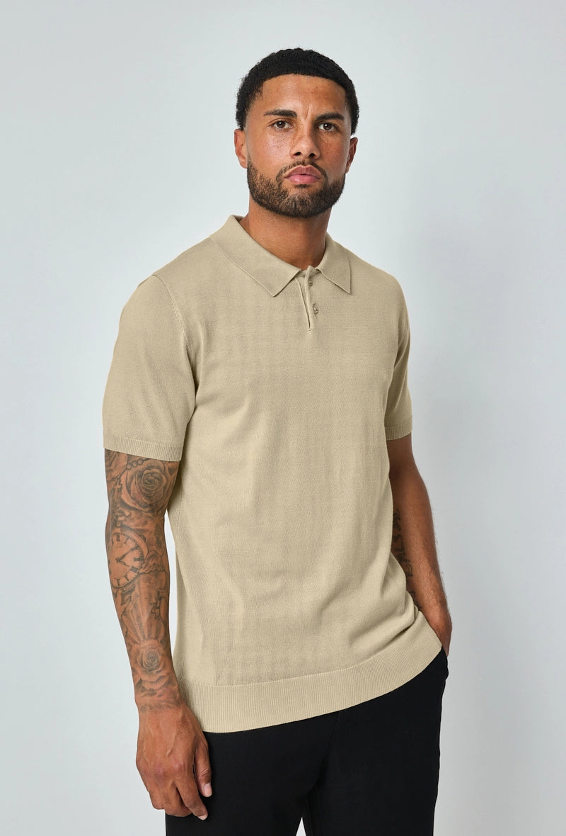 Polo boutonné manches courtes uni en maille - Afbeelding 13