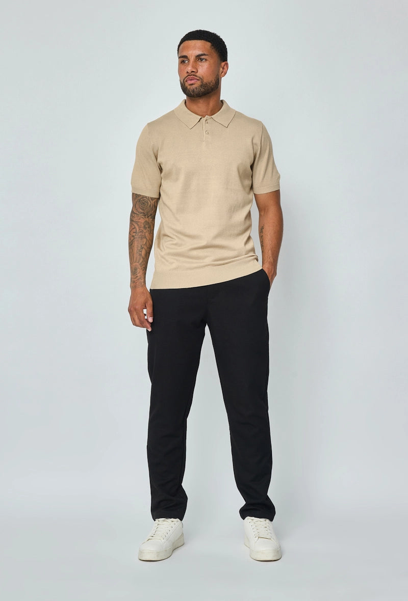 Polo boutonné manches courtes uni en maille - Afbeelding 20