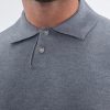 Polo boutonné manches courtes uni en maille