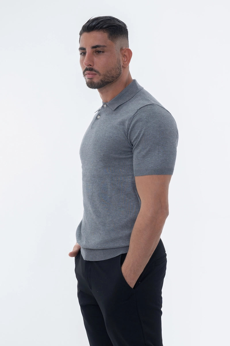 Polo boutonné manches courtes uni en maille - Afbeelding 32