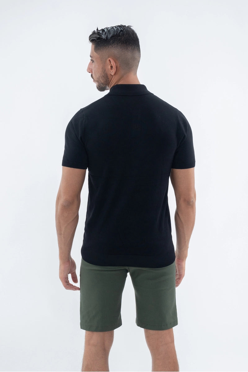 Polo boutonné manches courtes uni en maille - Afbeelding 31