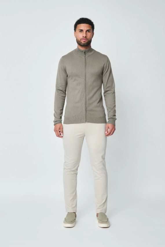 Lange mouwen effen gebreide trui