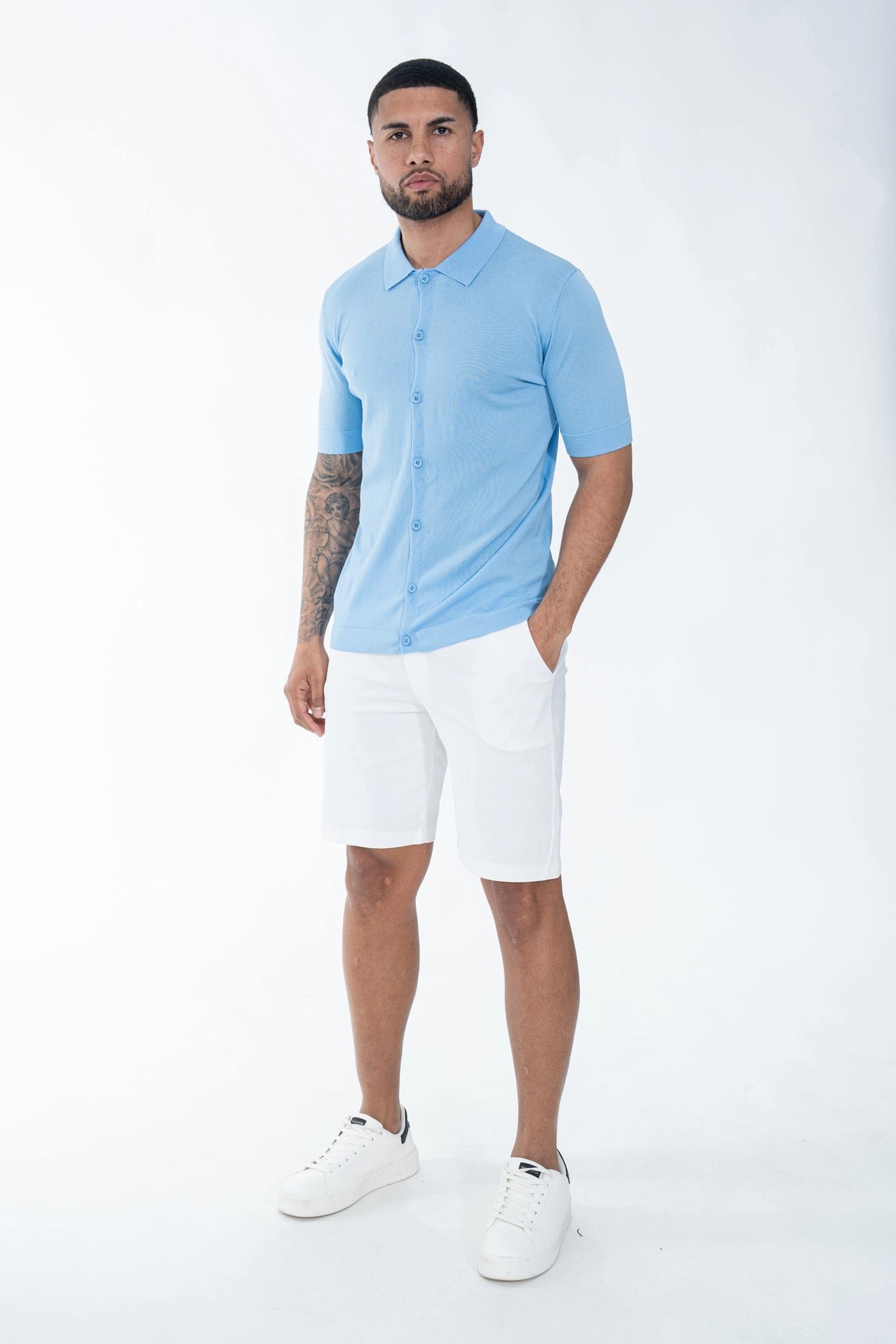 Poloshirt met korte mouwen en knopen