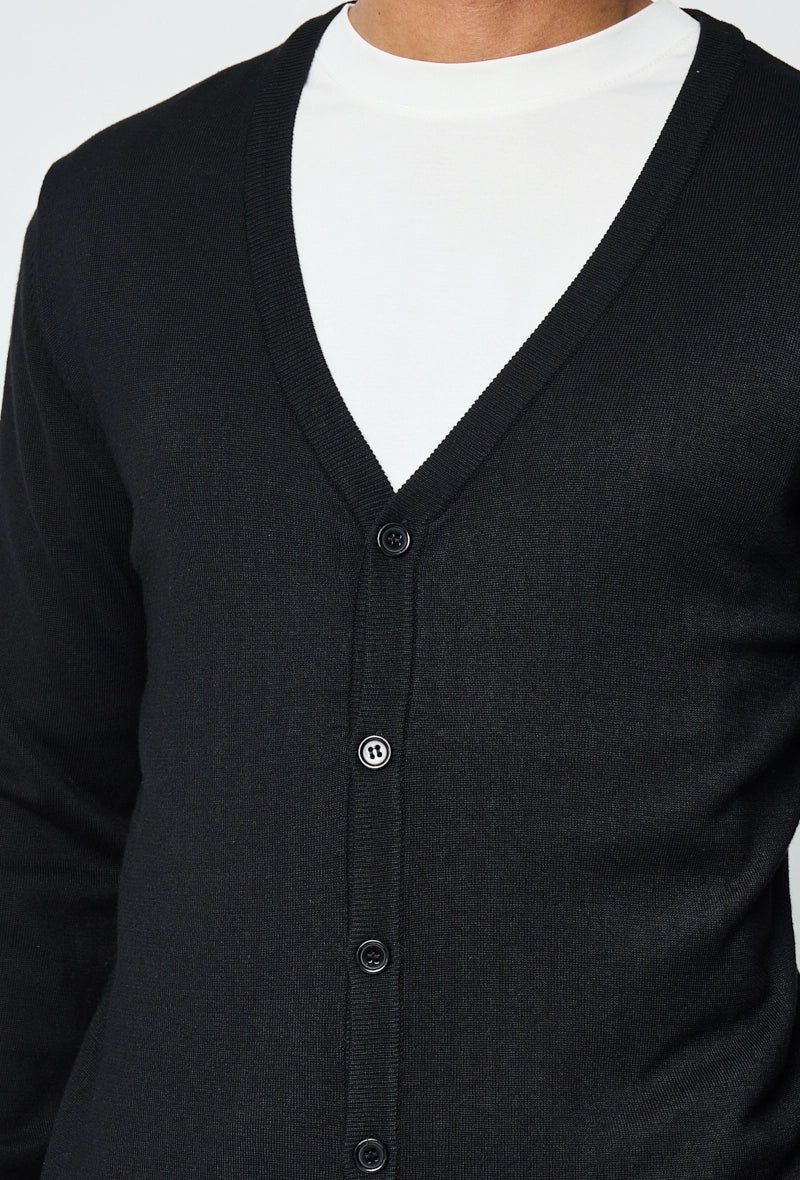 effenkleurige geknoopte cardigan trui - Afbeelding 6