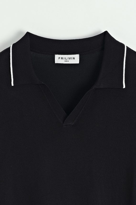 Poloshirt met open kraag