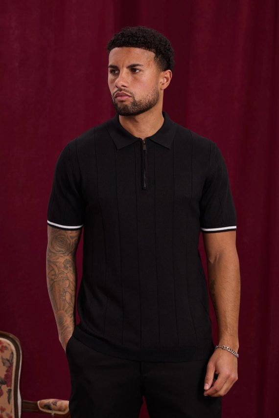 Trui met rits en kraag