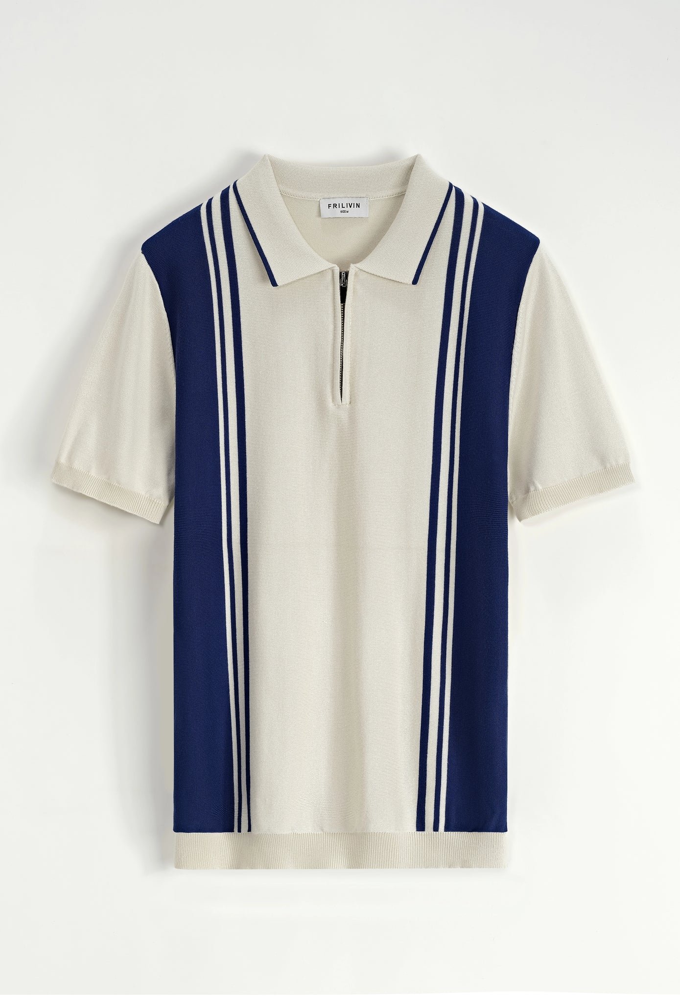 Gestreept poloshirt aan de zijkant