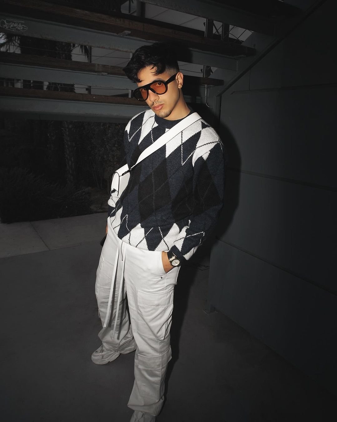 Gebreide trui met ruitpatroon - Afbeelding 5