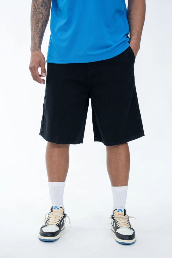 Klassieke, effen, wijd uitgesneden shorts