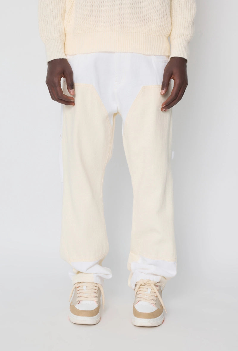 Tweekleurige broek met contrasterende panelen - Afbeelding 4