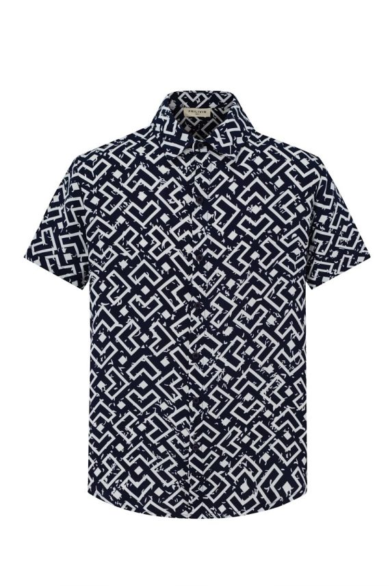 Geometrisch patroon shirt