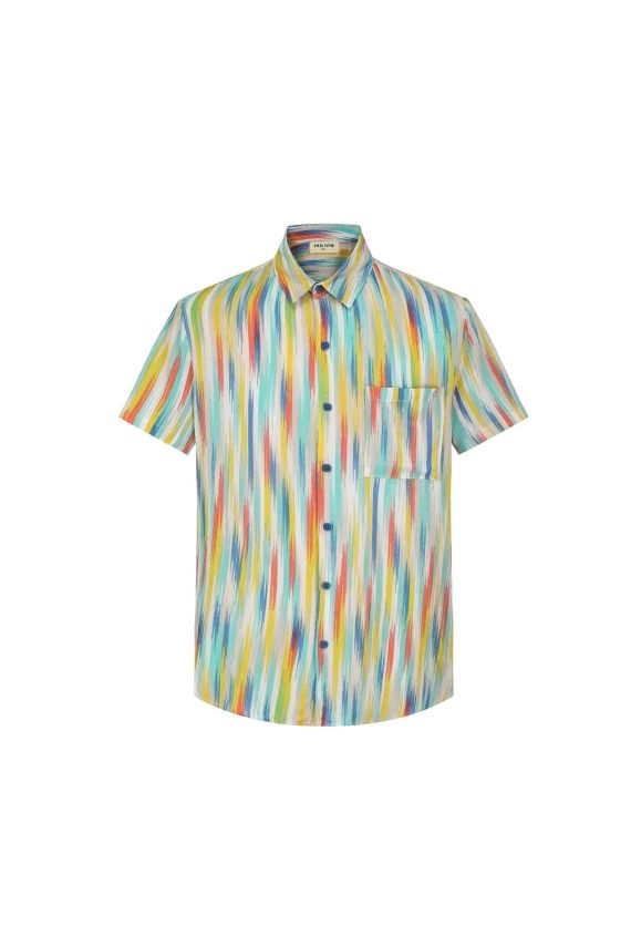 Casual abstract print overhemd