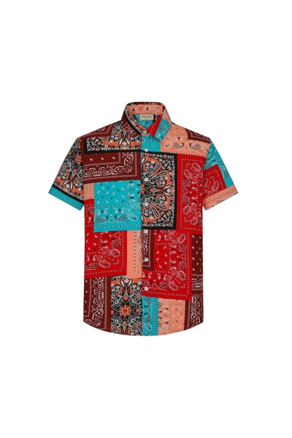 Casual bandana print shirt