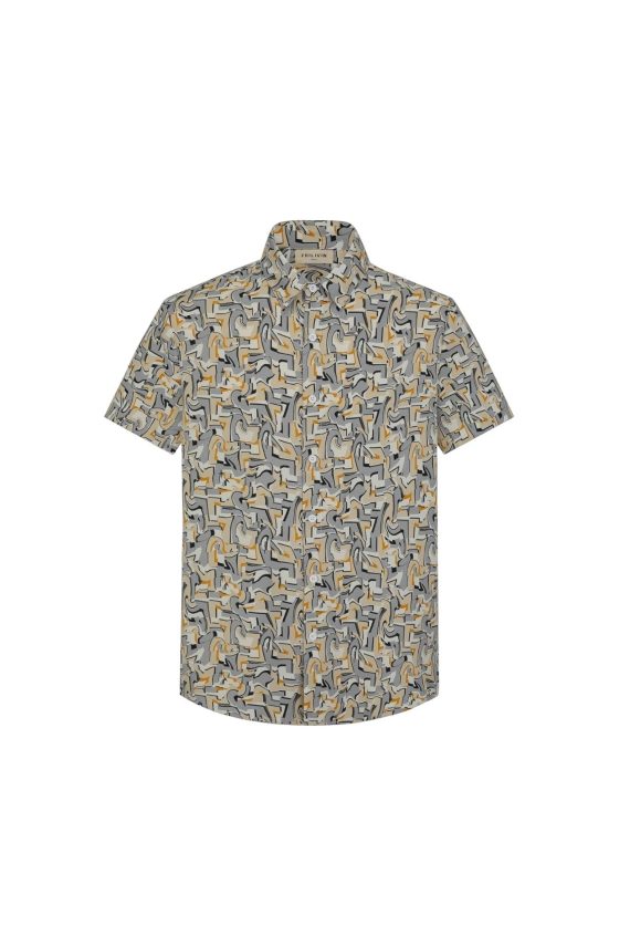 Kort mouwen shirt met abstracte print