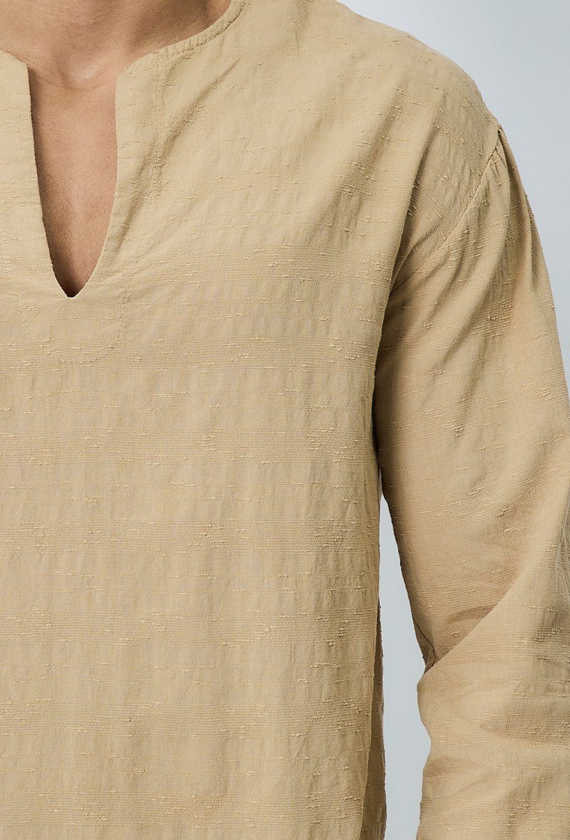 Casual top met v-hals en linneneffect - Afbeelding 5