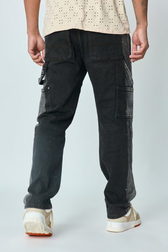 Losse tweekleurige jeans