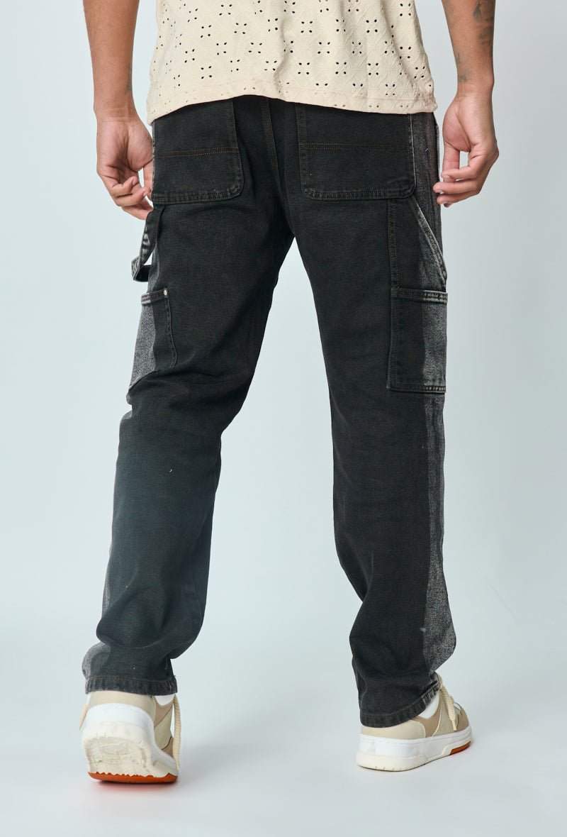 Losse tweekleurige jeans