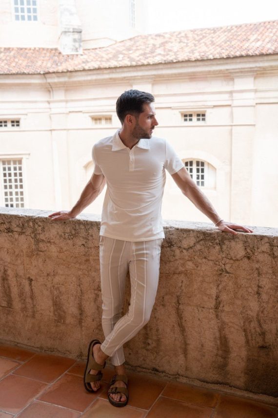 Gestreepte chinobroek