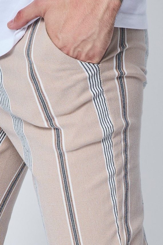 Gestreepte chinobroek