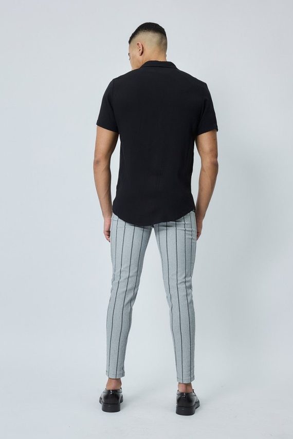 Klassieke gestreepte stretchbroek