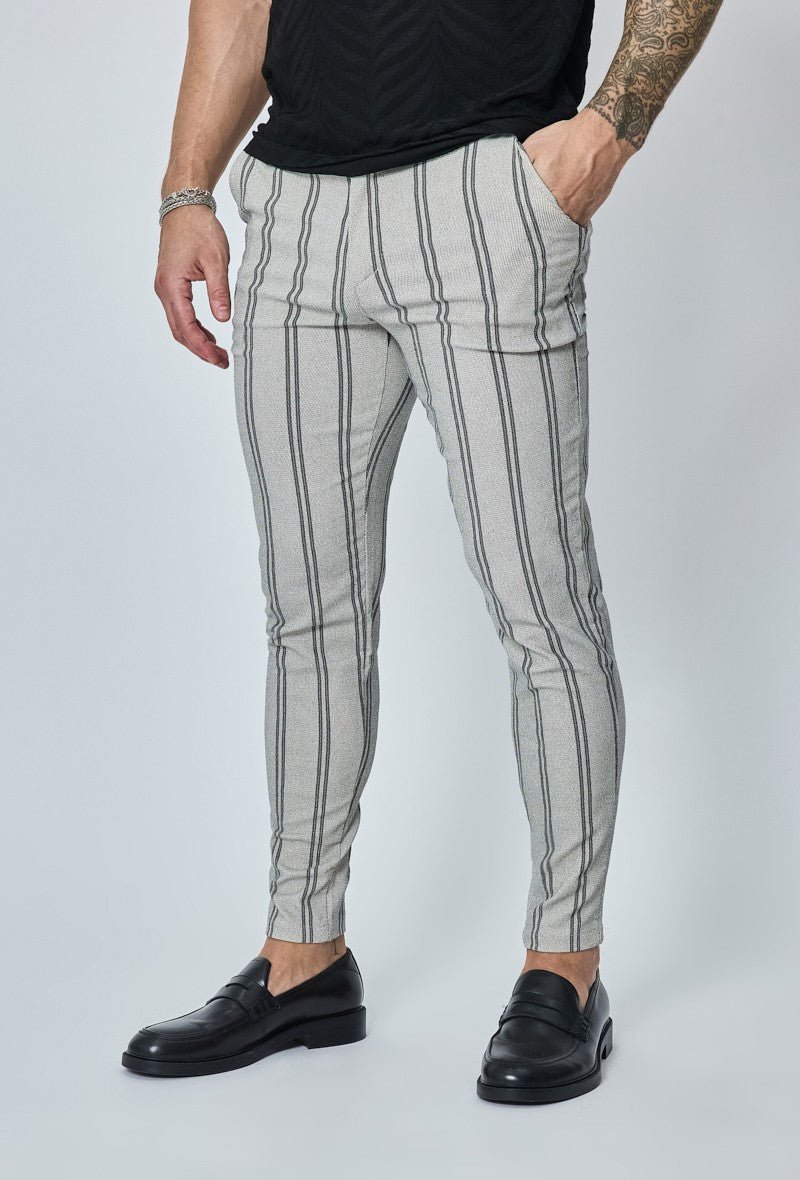 Klassieke gestreepte stretchbroek - Afbeelding 2